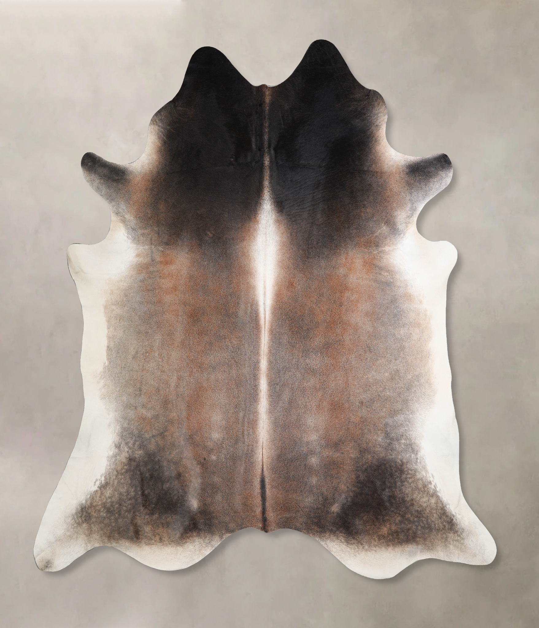 Grey with Beige Cowhide Rug #A34355