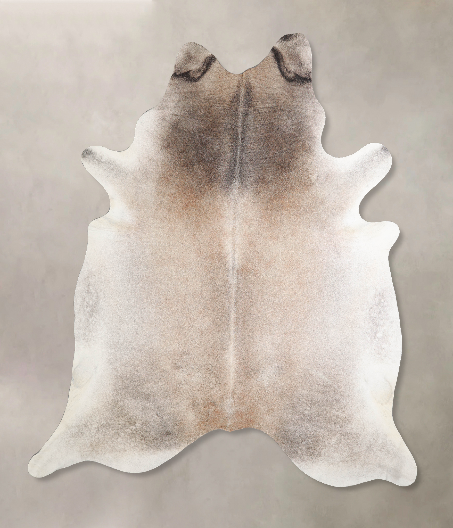 Grey with Beige Cowhide Rug #A34356