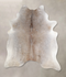 Grey with Beige XX-Large Brazilian Cowhide Rug 7'8