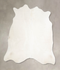 Solid White Large Brazilian Cowhide Rug 5'8