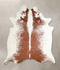 Brown and White XX-Large Brazilian Cowhide Rug 7'5