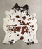 Salt and Pepper Brown XX-Large Brazilian Cowhide Rug 8'1