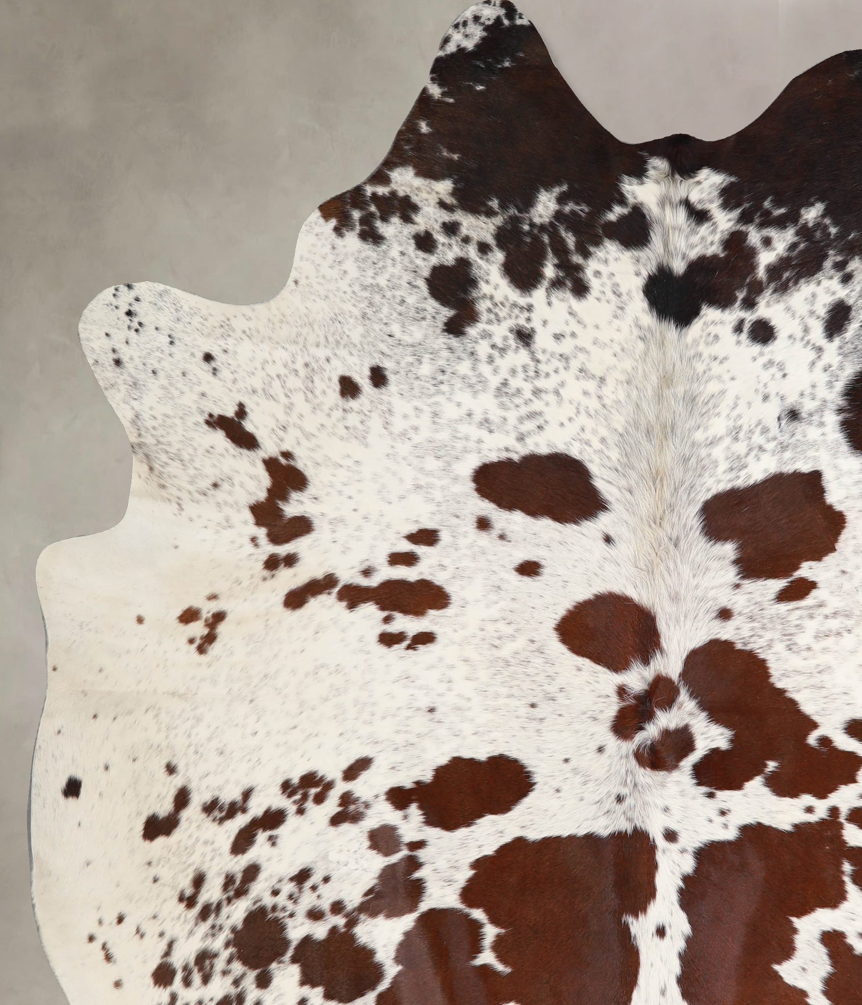 Salt and Pepper Brown Cowhide Rug #A34392