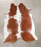 Brown and White X-Large Brazilian Cowhide Rug 7'1