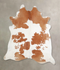 Brown and White XX-Large Brazilian Cowhide Rug 7'8