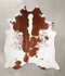 Brown and White XX-Large Brazilian Cowhide Rug 8'0