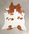 Brown and White XX-Large Brazilian Cowhide Rug 7'11