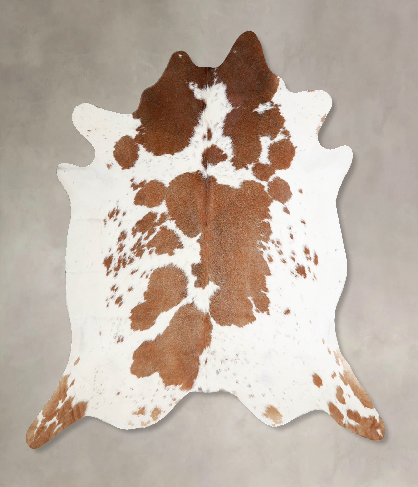 Brown and White Cowhide Rug #A34400