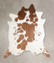 Brown and White XX-Large Brazilian Cowhide Rug 7'6