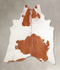 Brown and White XX-Large Brazilian Cowhide Rug 7'5