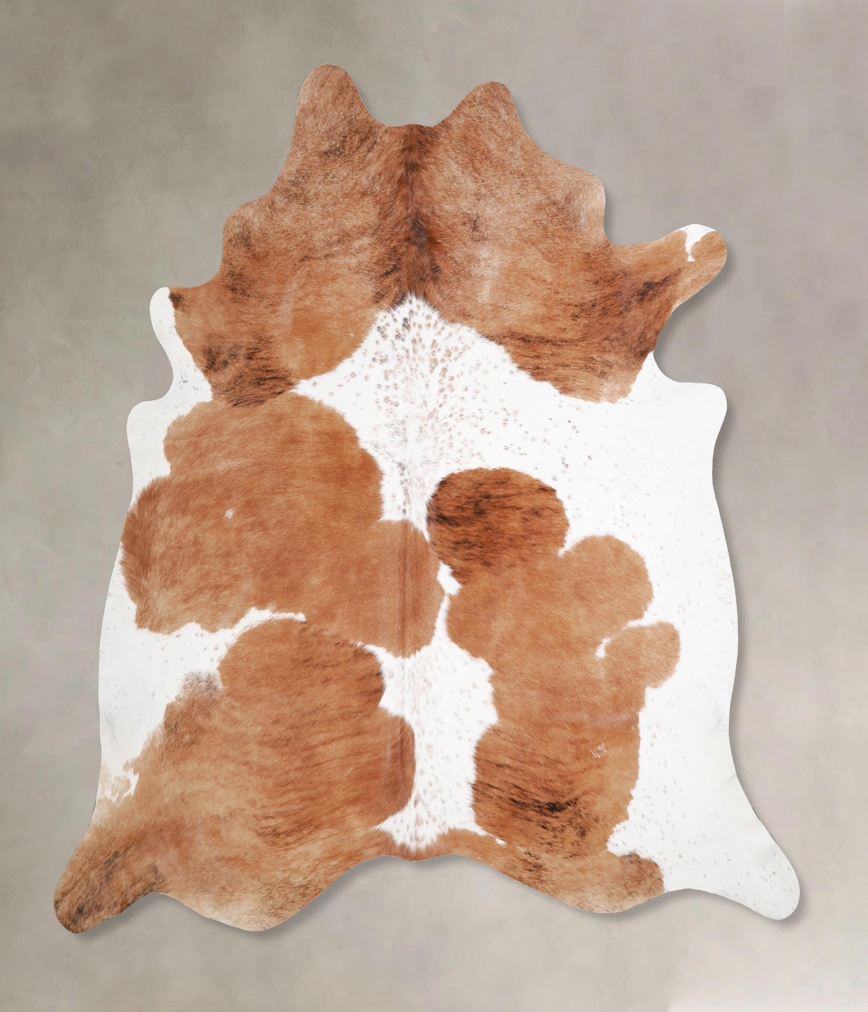 Brown and White Cowhide Rug #A34403