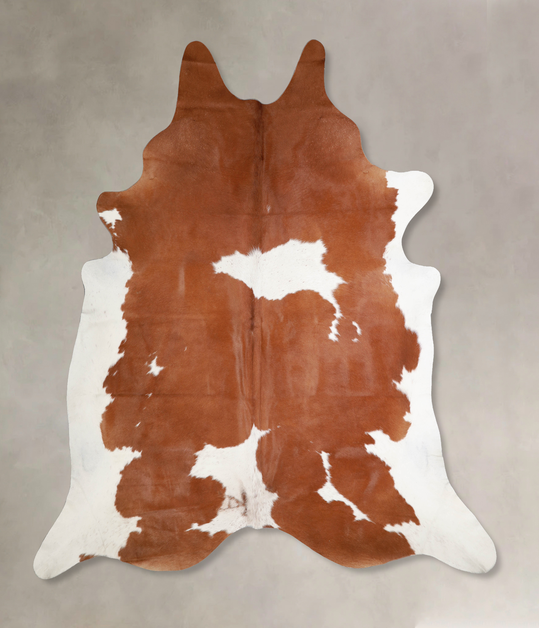 Brown and White Cowhide Rug #A34404