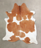 Brown and White X-Large Brazilian Cowhide Rug 7'2