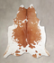 Brown and White XX-Large Brazilian Cowhide Rug 7'6