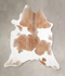 Brown and White XX-Large Brazilian Cowhide Rug 7'3