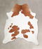 Brown and White XX-Large Brazilian Cowhide Rug 8'0