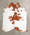 Brown and White X-Large Brazilian Cowhide Rug 7'4