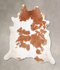 Brown and White X-Large Brazilian Cowhide Rug 7'3