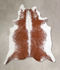 Salt and Pepper Brown XX-Large Brazilian Cowhide Rug 7'9