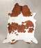 Brown and White XX-Large Brazilian Cowhide Rug 7'5