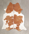 Brown and White X-Large Brazilian Cowhide Rug 7'1