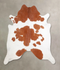 Brown and White X-Large Brazilian Cowhide Rug 6'7