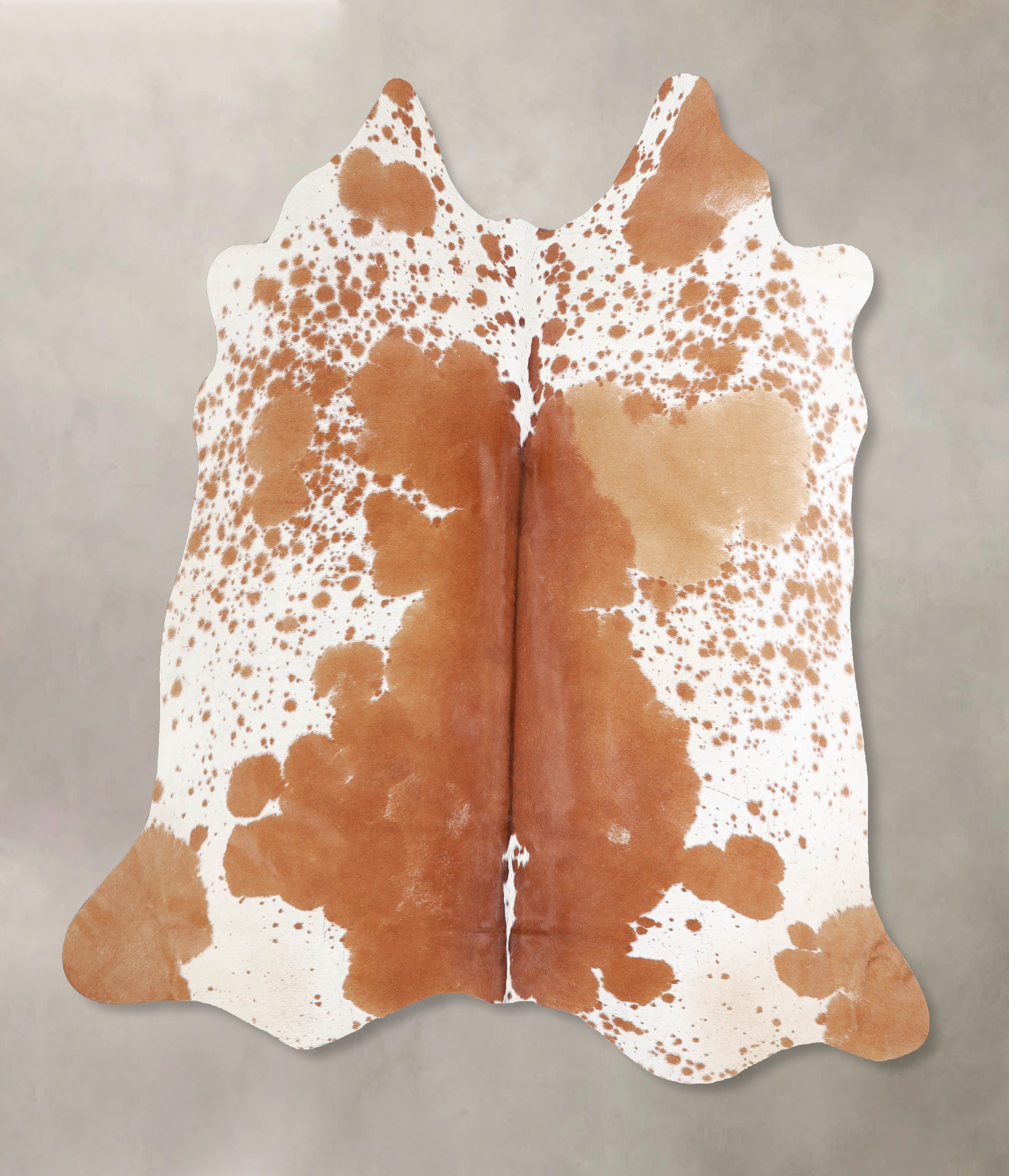 Brown and White Cowhide Rug #A34452