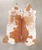 Brown and White Large Brazilian Cowhide Rug 5'8