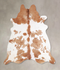 Brown and White X-Large Brazilian Cowhide Rug 6'9