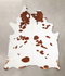 Brown and White X-Large Brazilian Cowhide Rug 7'3