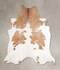 Brown and White XX-Large Brazilian Cowhide Rug 7'10