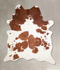 Brown and White X-Large Brazilian Cowhide Rug 7'7