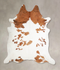 Brown and White XX-Large Brazilian Cowhide Rug 8'3