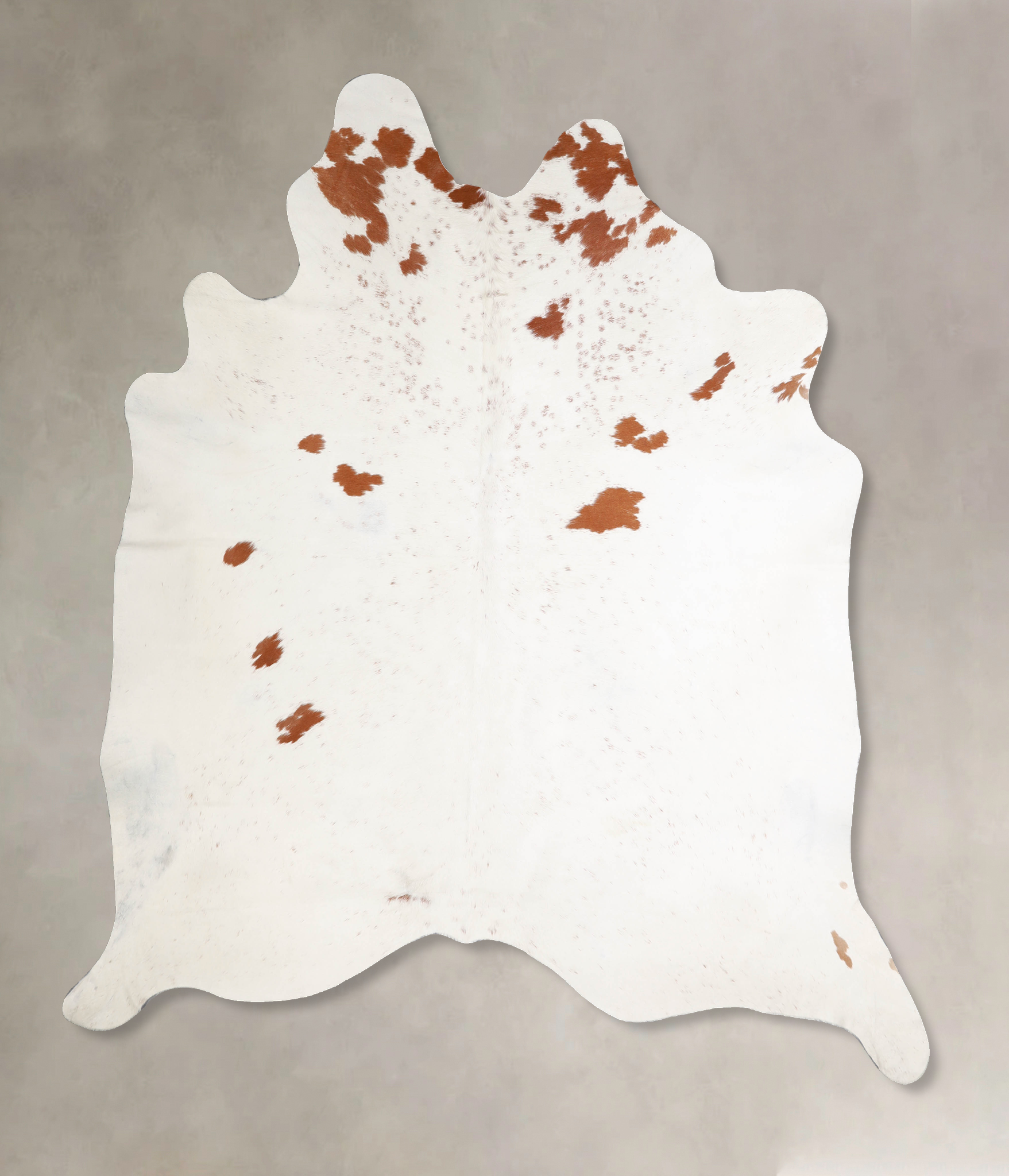 Brown and White Regular Cowhide Rug #A34491