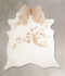 Beige and White XX-Large Brazilian Cowhide Rug 8'2