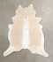 Beige and White X-Large Brazilian Cowhide Rug 7'0