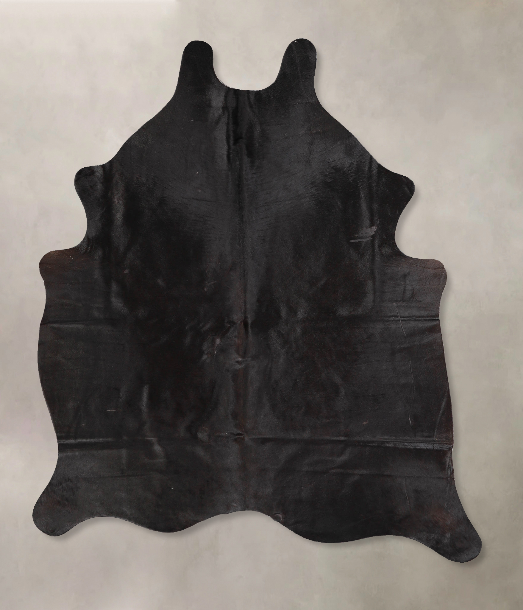 Solid Black Cowhide Rug #A34640