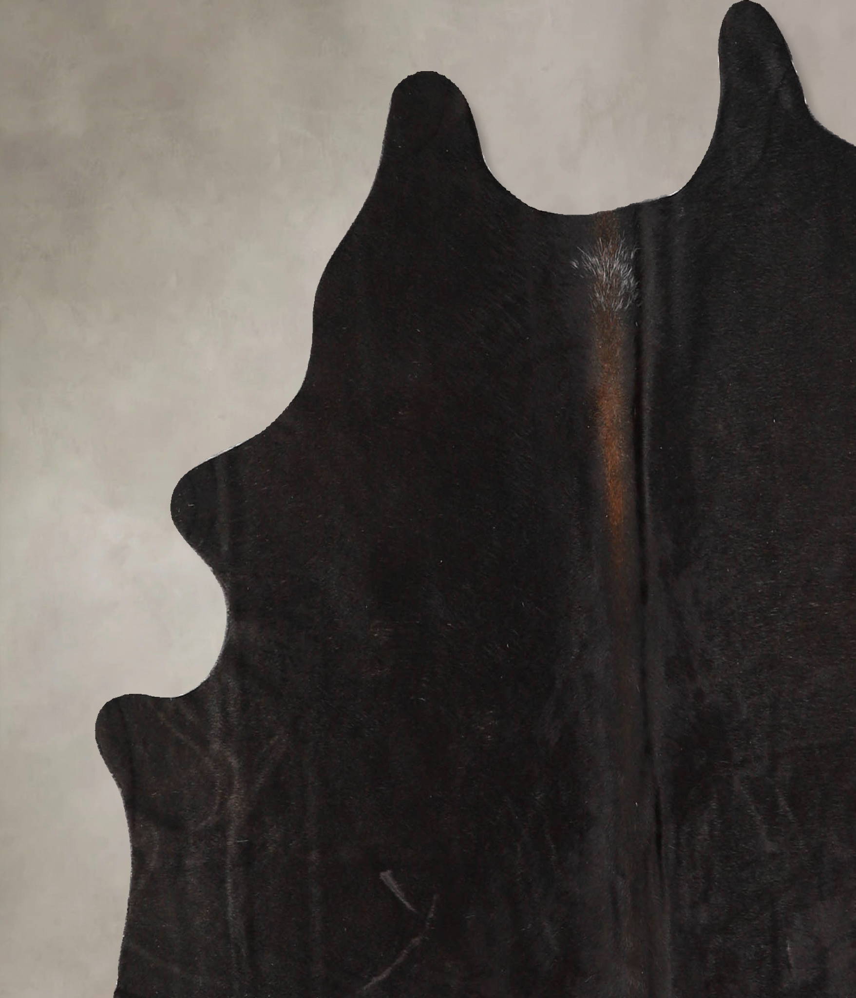 Solid Black Cowhide Rug #A34643