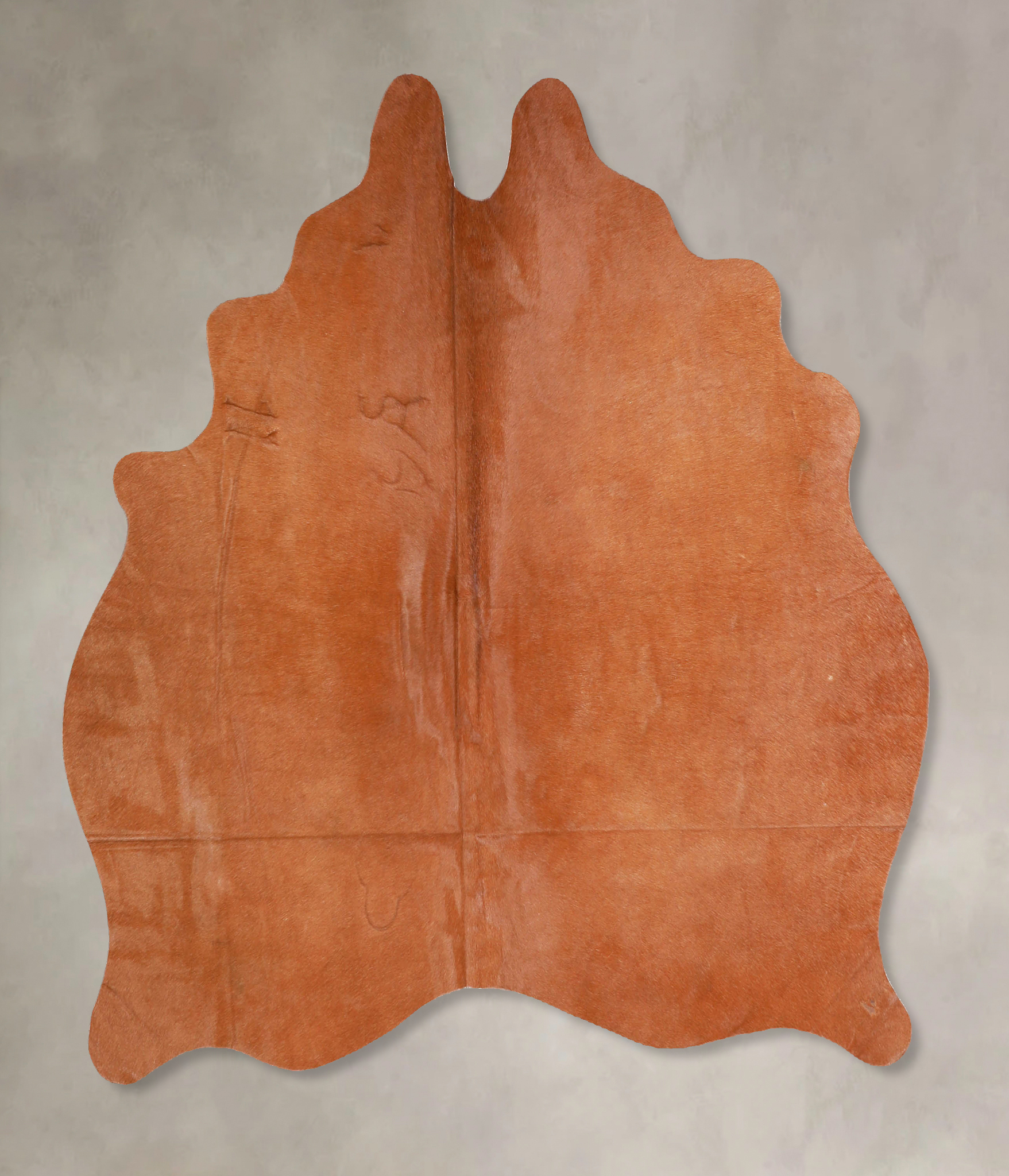 Solid Brown Cowhide Rug #A34648