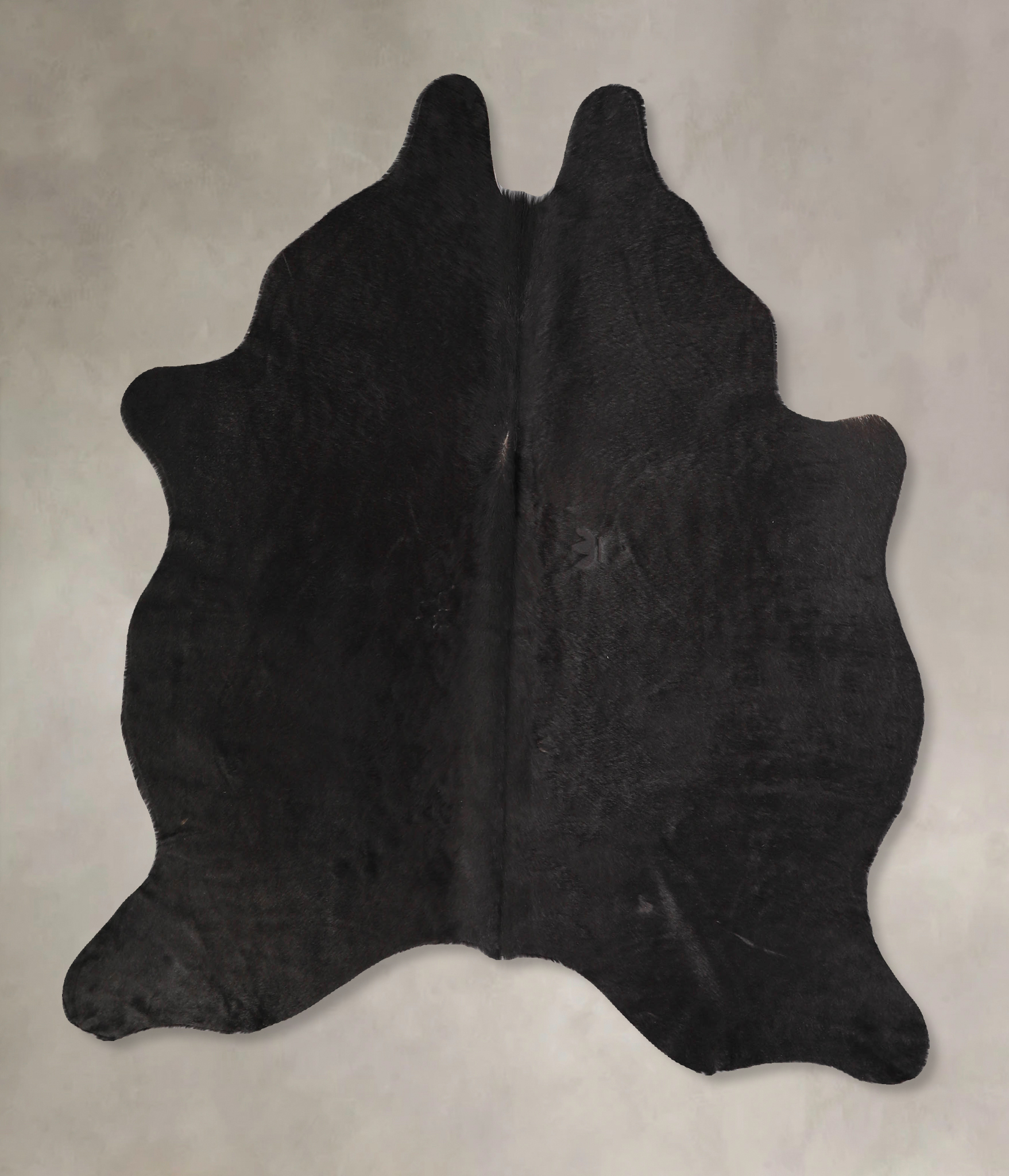 Solid Black Cowhide Rug #A34655