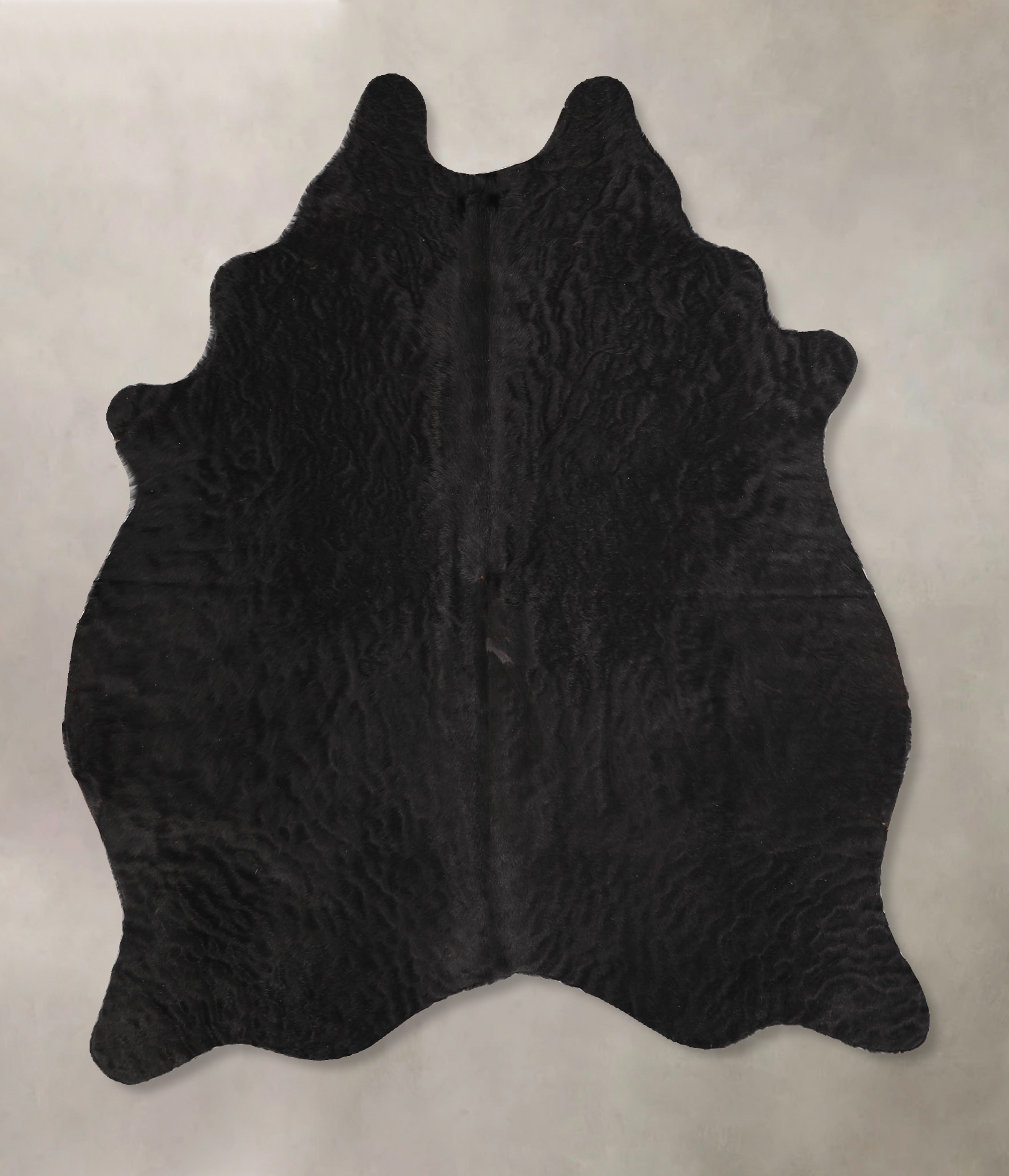 Solid Black Cowhide Rug #A34662