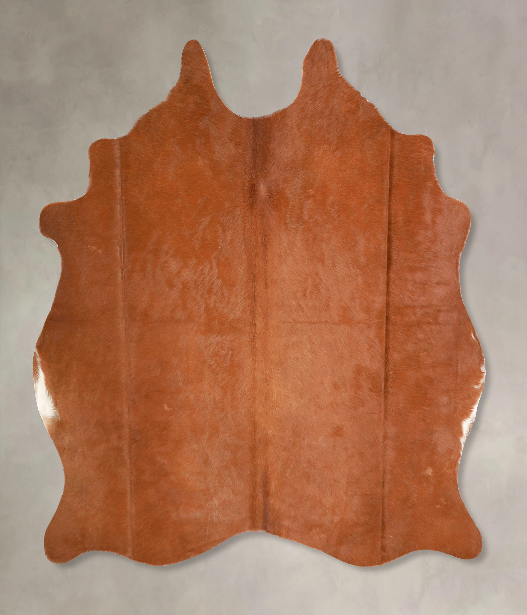 Solid Brown Cowhide Rug #A34702