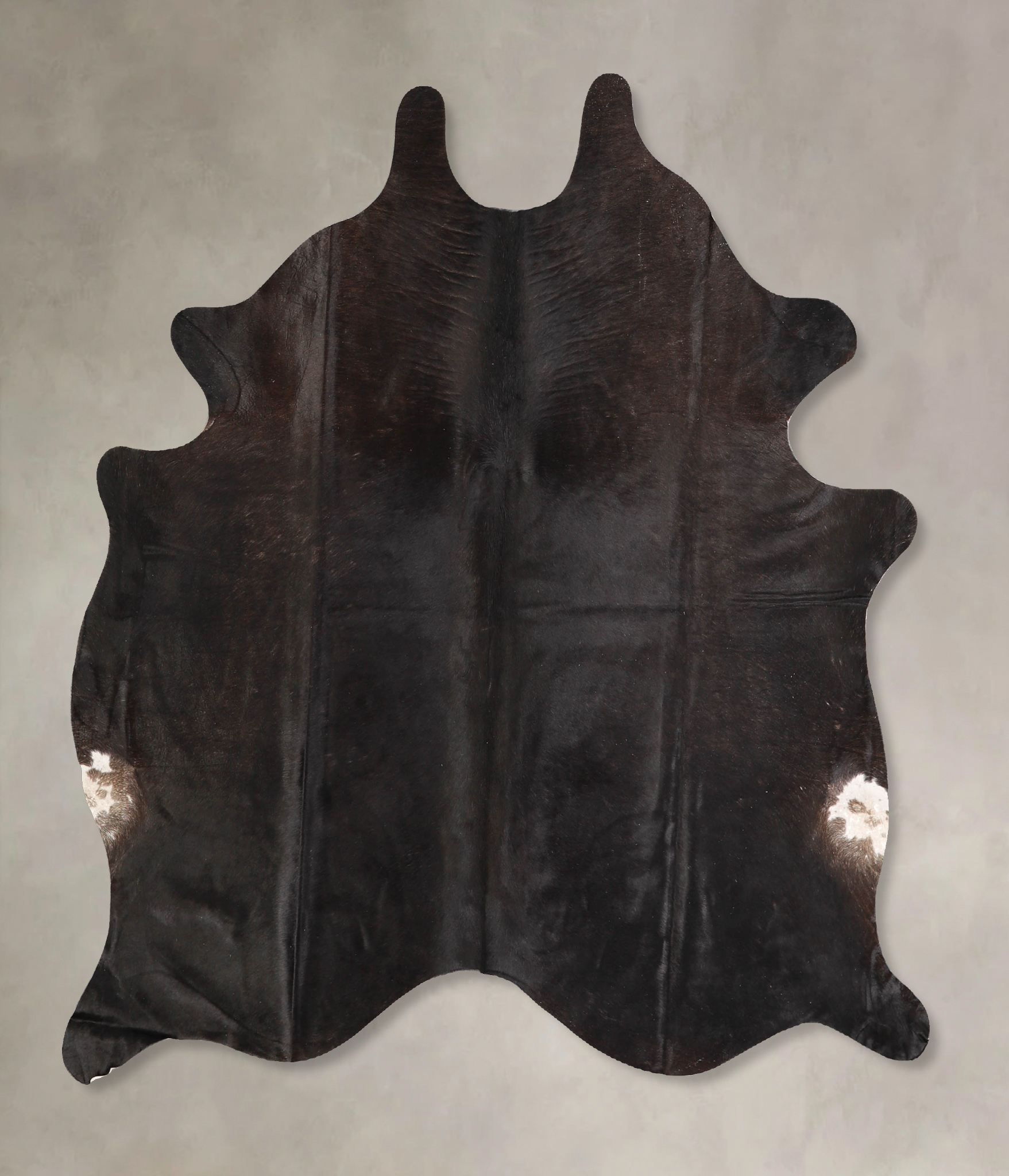 Solid Black Cowhide Rug #A34716