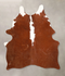 Brown and White Regular Medium Brazilian Cowhide Rug 5'4