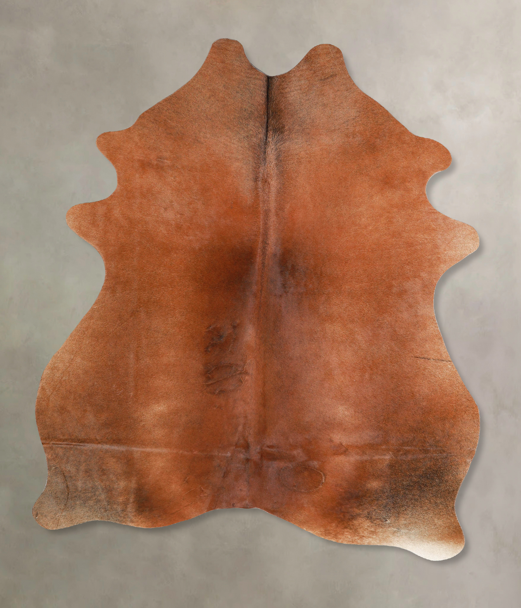 Solid Brown Cowhide Rug #A34802