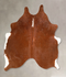 Brown and White Regular Medium Brazilian Cowhide Rug 5'1