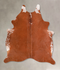 Brown and White Regular Medium Brazilian Cowhide Rug 5'9