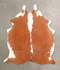 Brown and White Large Brazilian Cowhide Rug 6'4