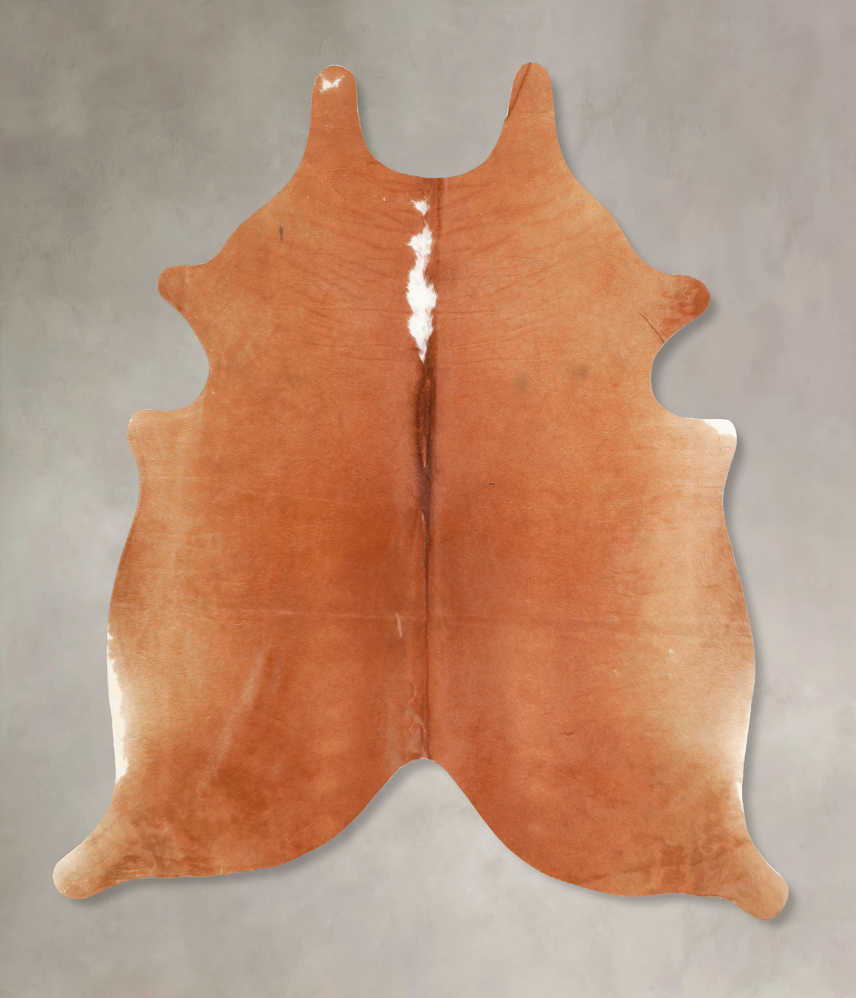 Solid Brown Cowhide Rug #A34837