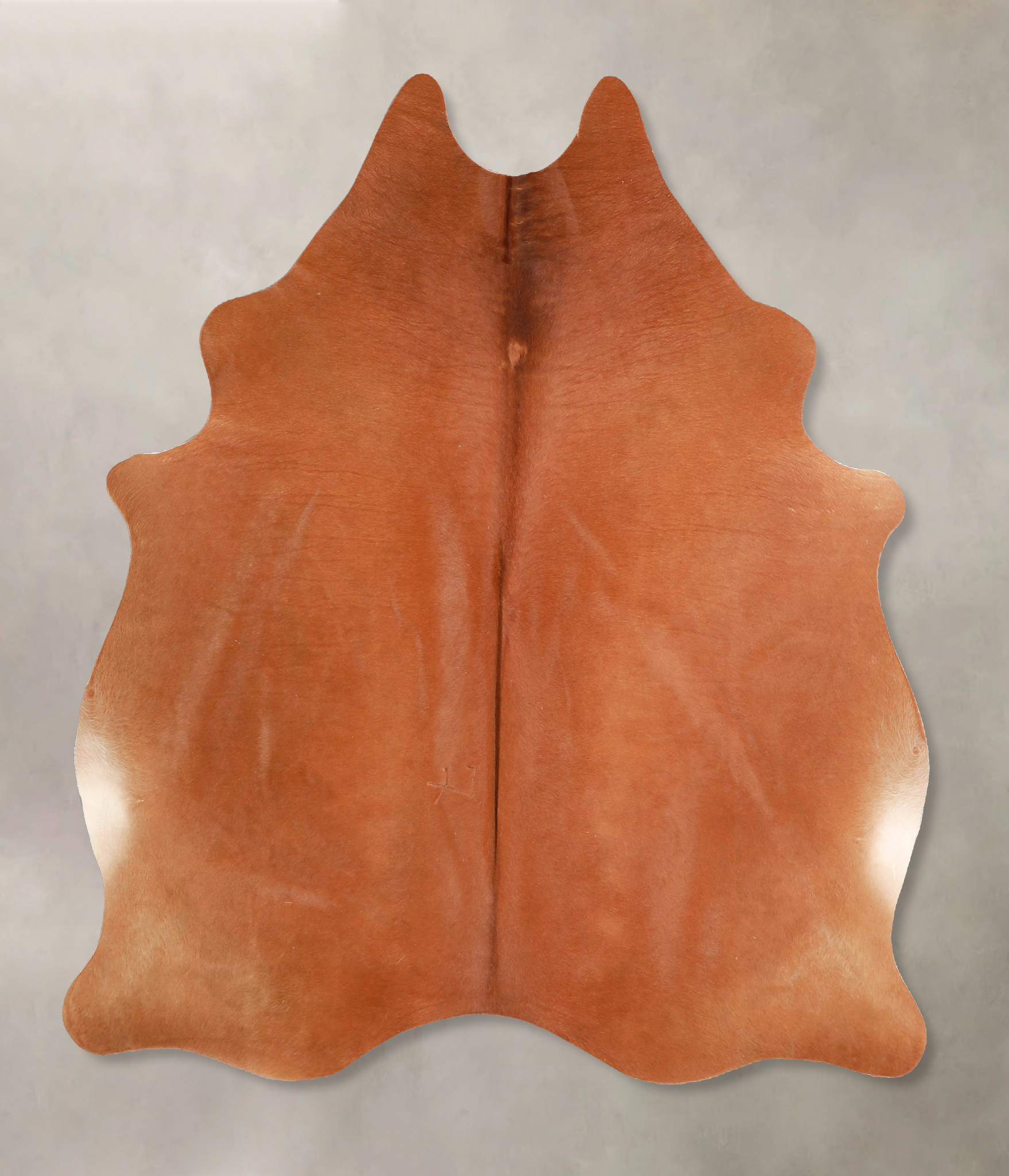 Solid Brown Cowhide Rug #A34842